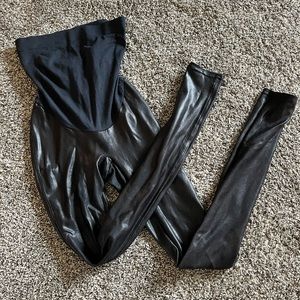 Spanx Maternity Faux Leather Leggings